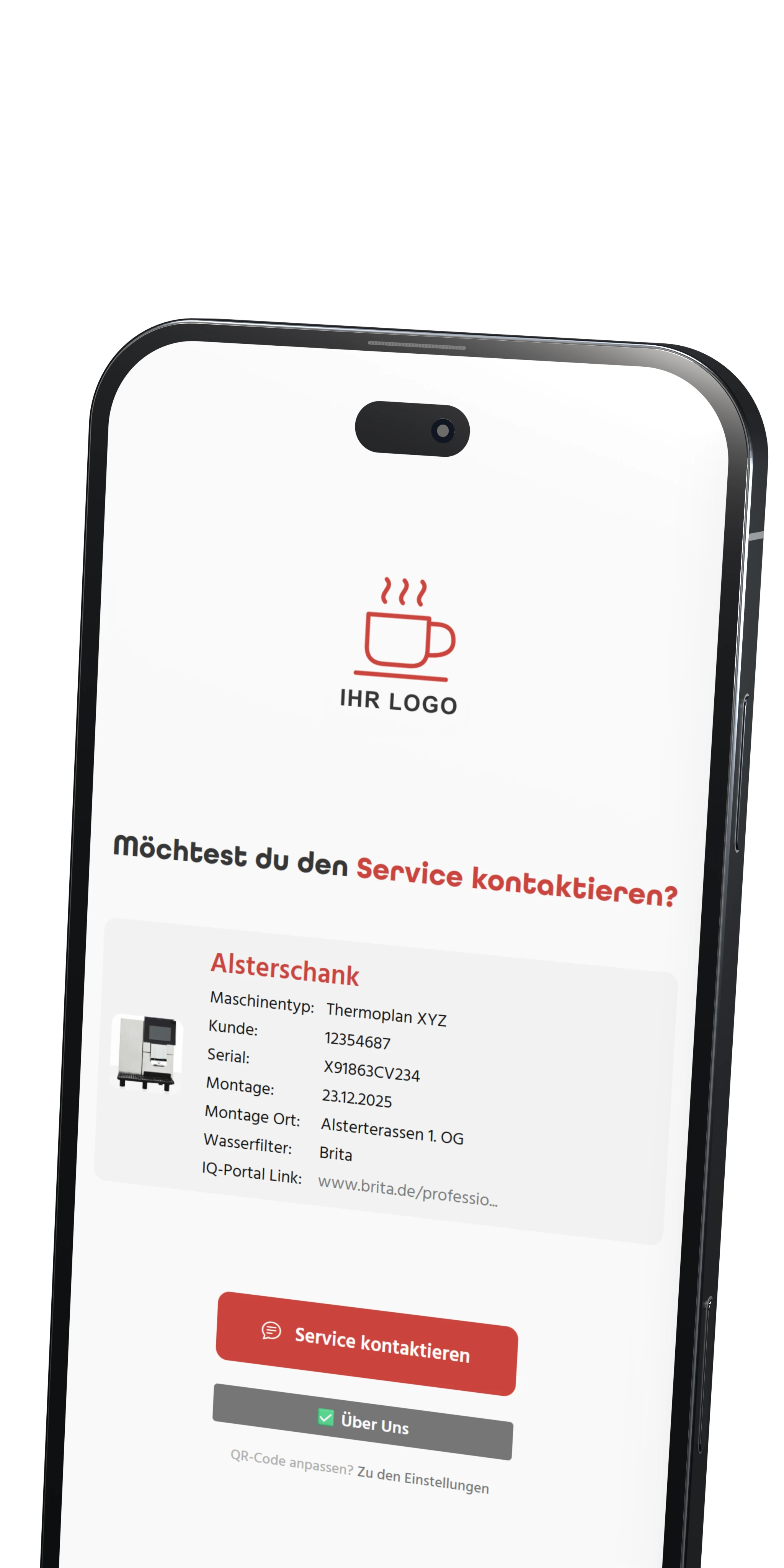 QR-Code am Objekt scannen